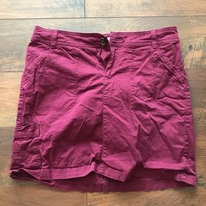 Wine stretch skirt